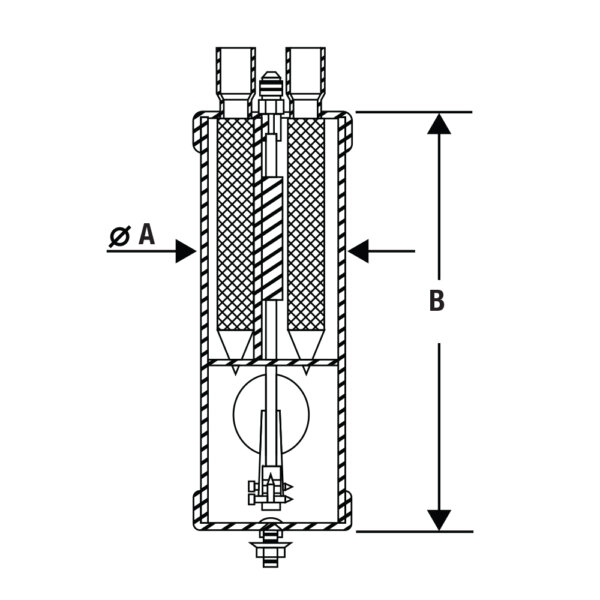 SPLY-569213 – 1-5/8" ODF – A/C Oil Separator