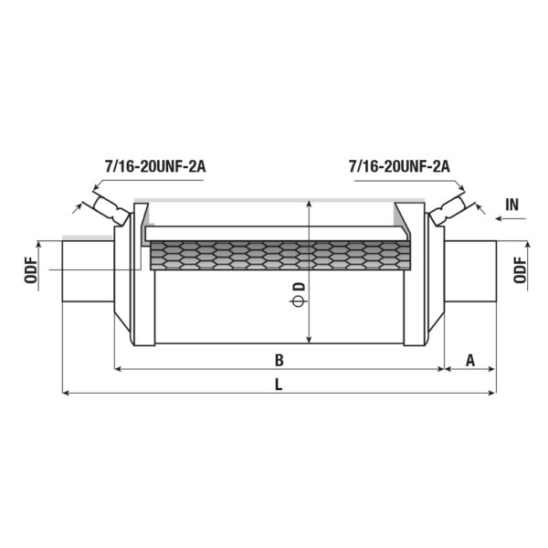 SSFD-289T – 1-1/8" ODF – Suction Line Filter Drier